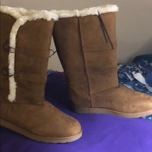 Boots,Arizona suede, 1 inch heel